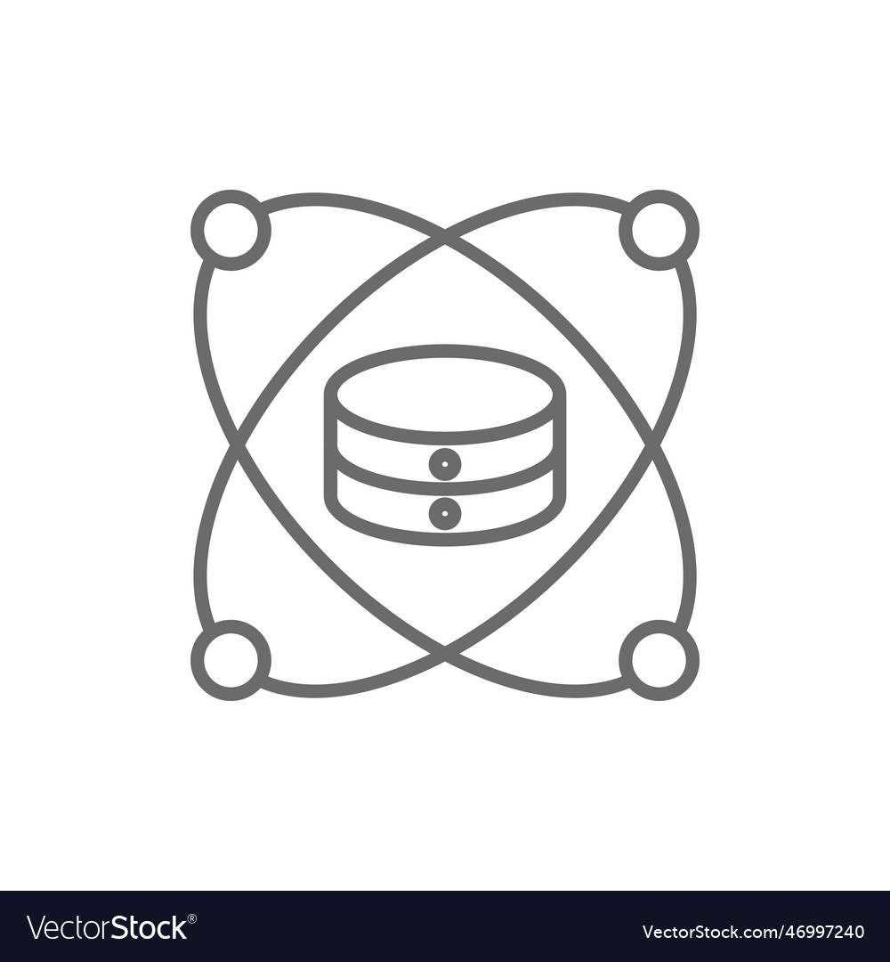 Data science analysis icon with black vector image Data science analysis icon with black