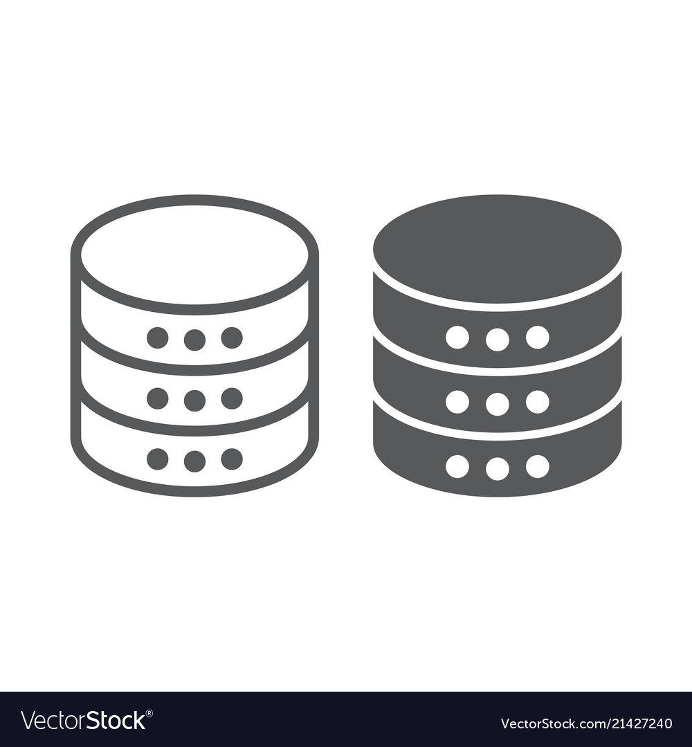 Database Icon Set - Data & Server