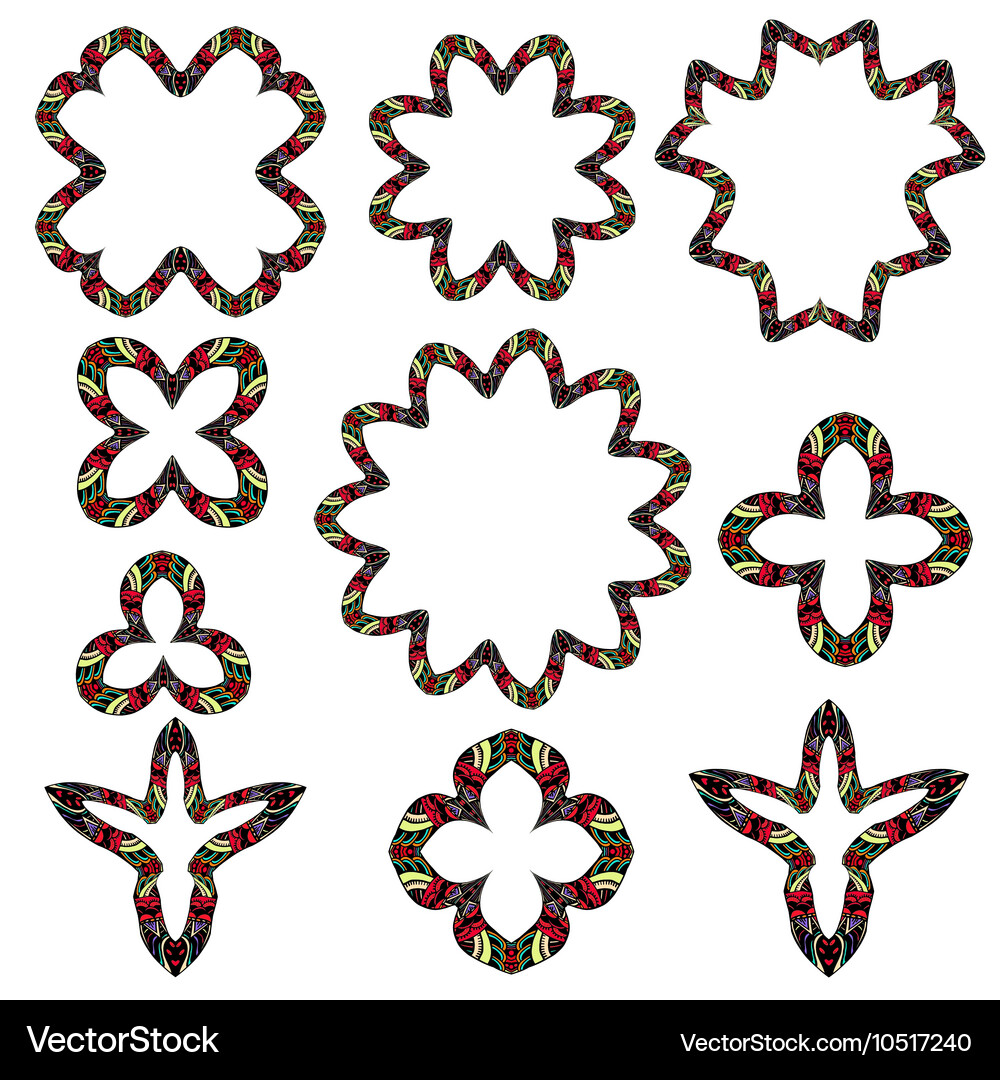 Hand drawn doodle frames Royalty Free Vector Image