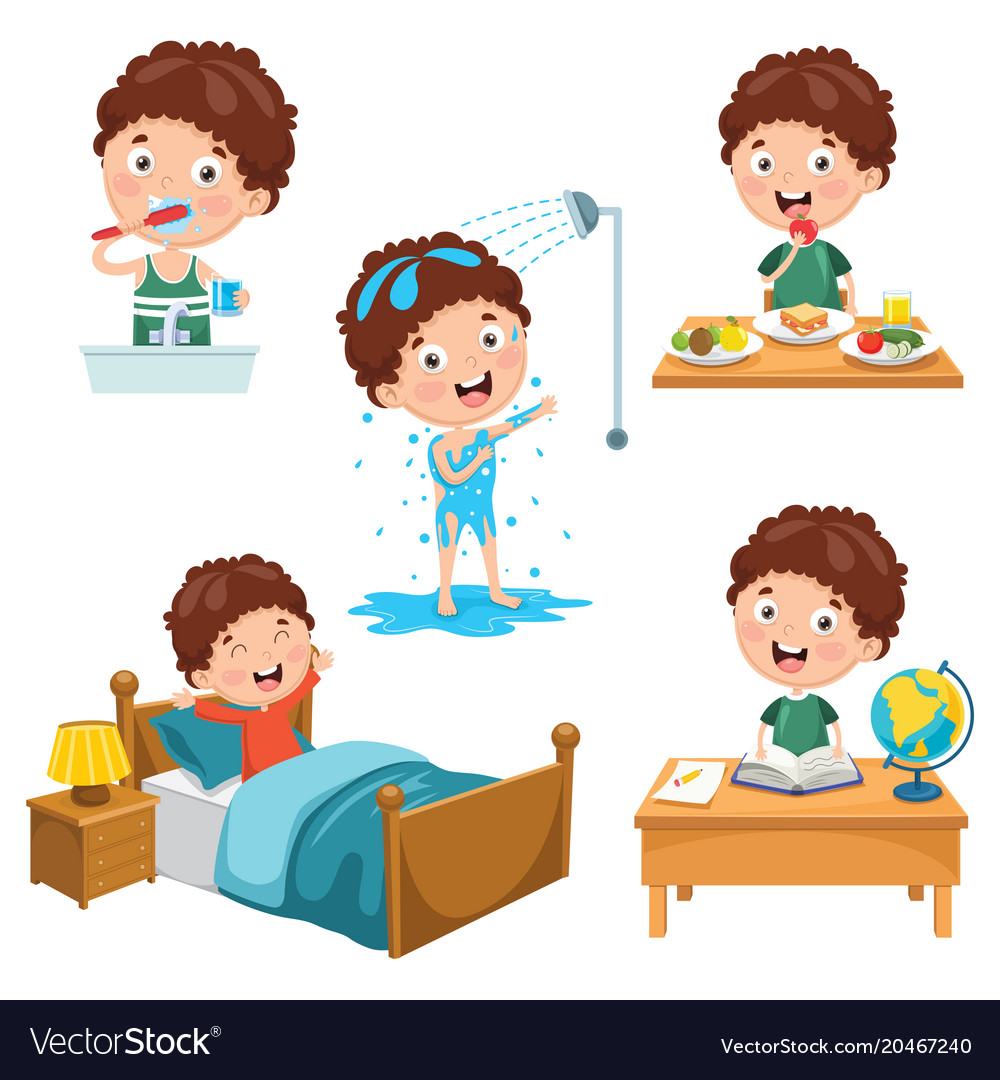 clipart daily routine