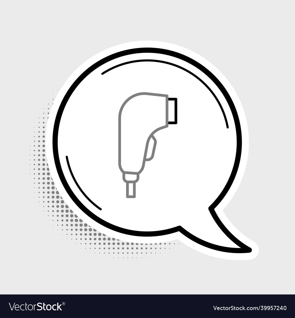 Line scanner scanning bar code icon isolated vector image Line scanner scanning bar code icon isolated