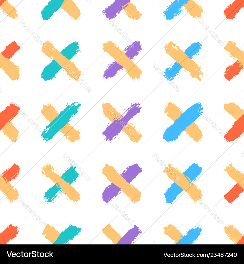 Seamless pattern created using brush strokes Vector Image