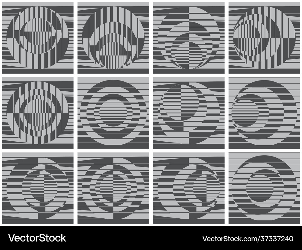 Set abstract geometric backgrounds Royalty Free Vector Image
