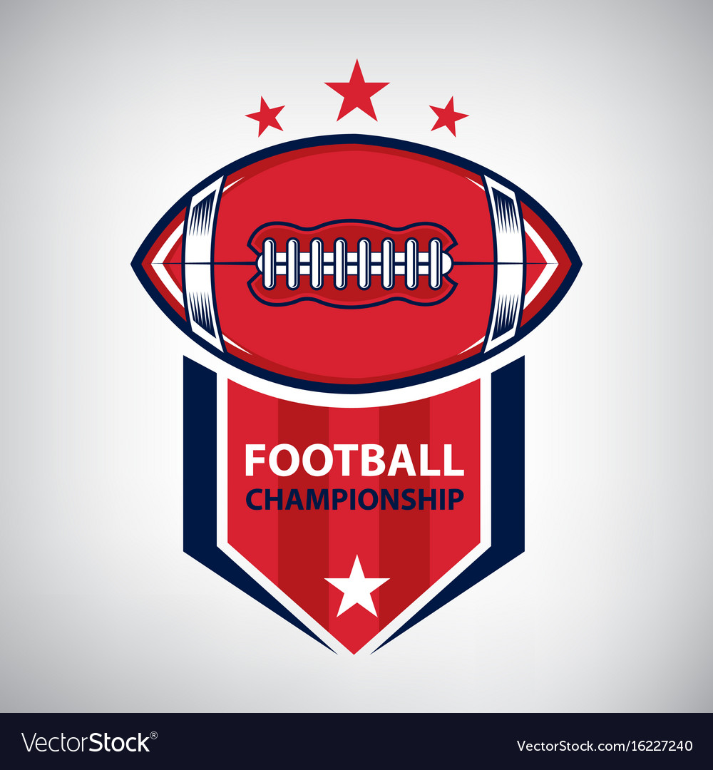 American football championship logo sport design Vector Image