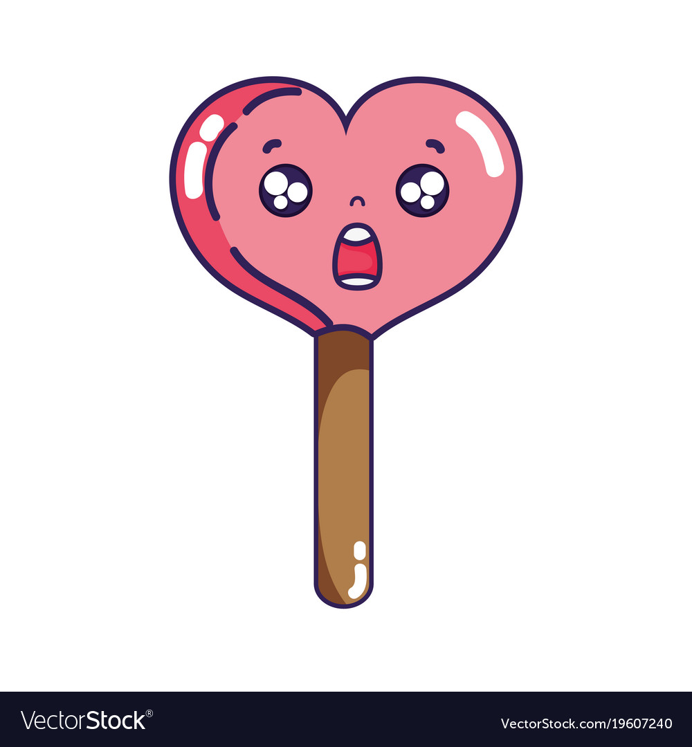 Überraschendes Herzeis lolly kawaii