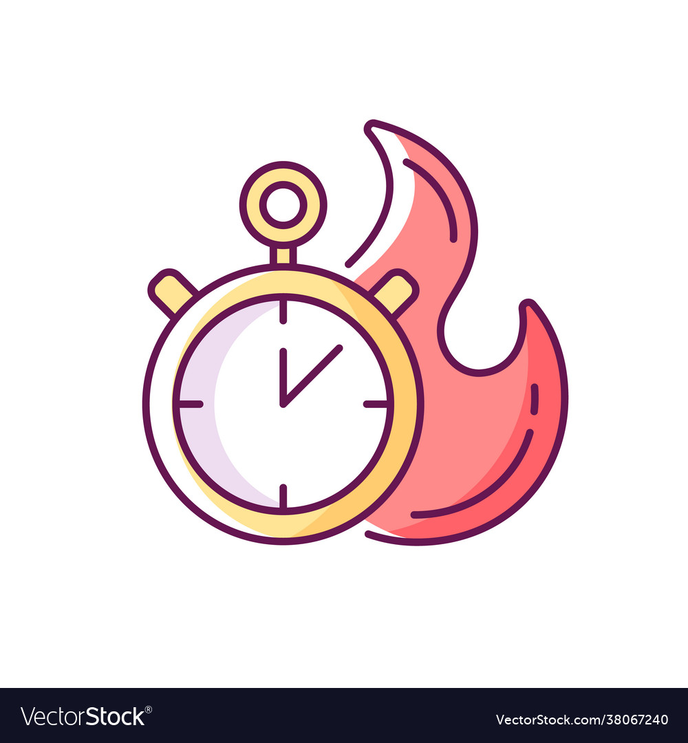 Time limit rgb color icon vector image Time limit rgb color icon