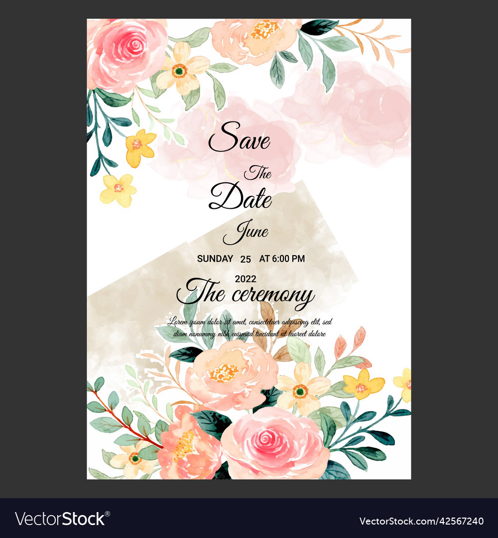 Wedding card flyer template