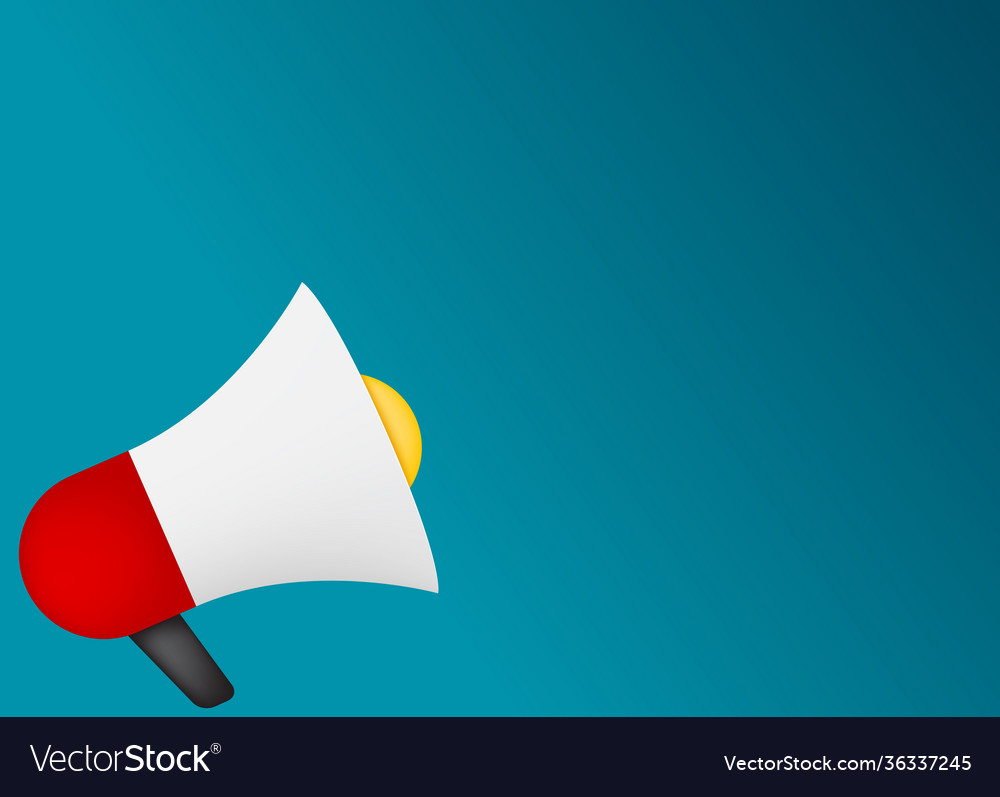Abstract background with megaphone and copy space vector image Abstract background with megaphone and copy space
