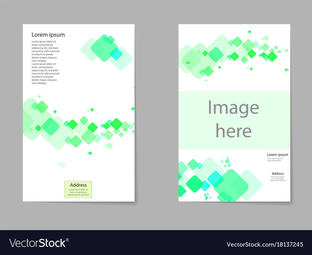 Abstract composition business card set box block