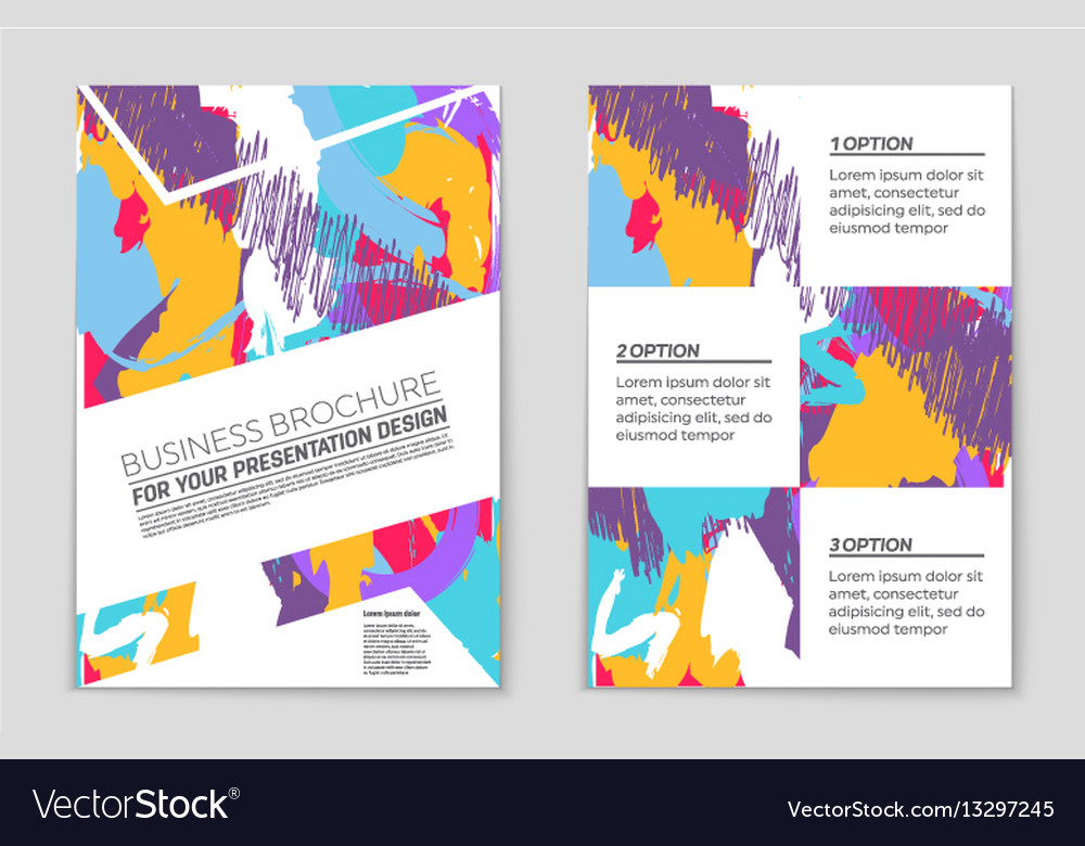 Abstract layout background set for art