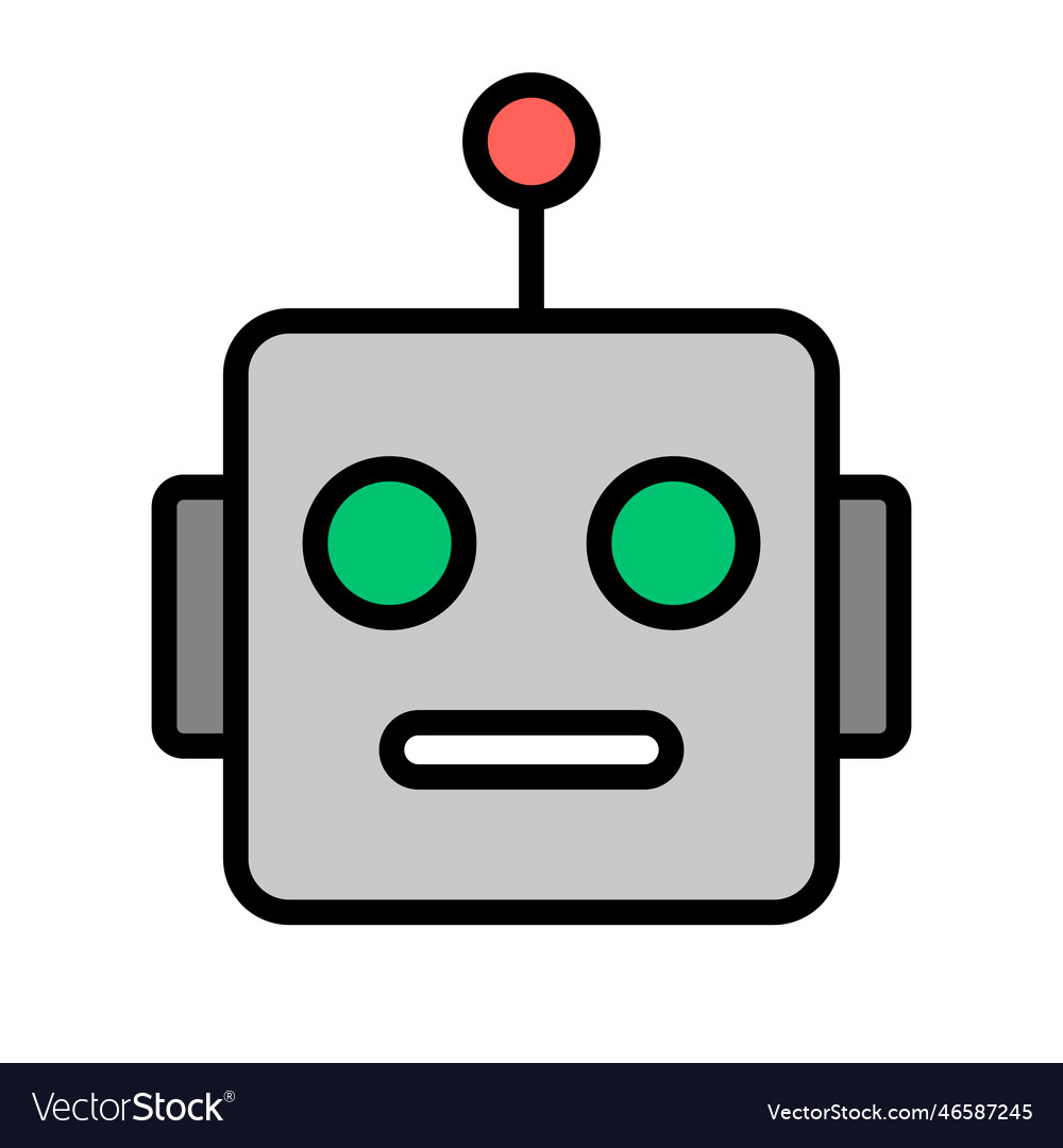Ai robot icon or machine vector image Ai robot icon or machine