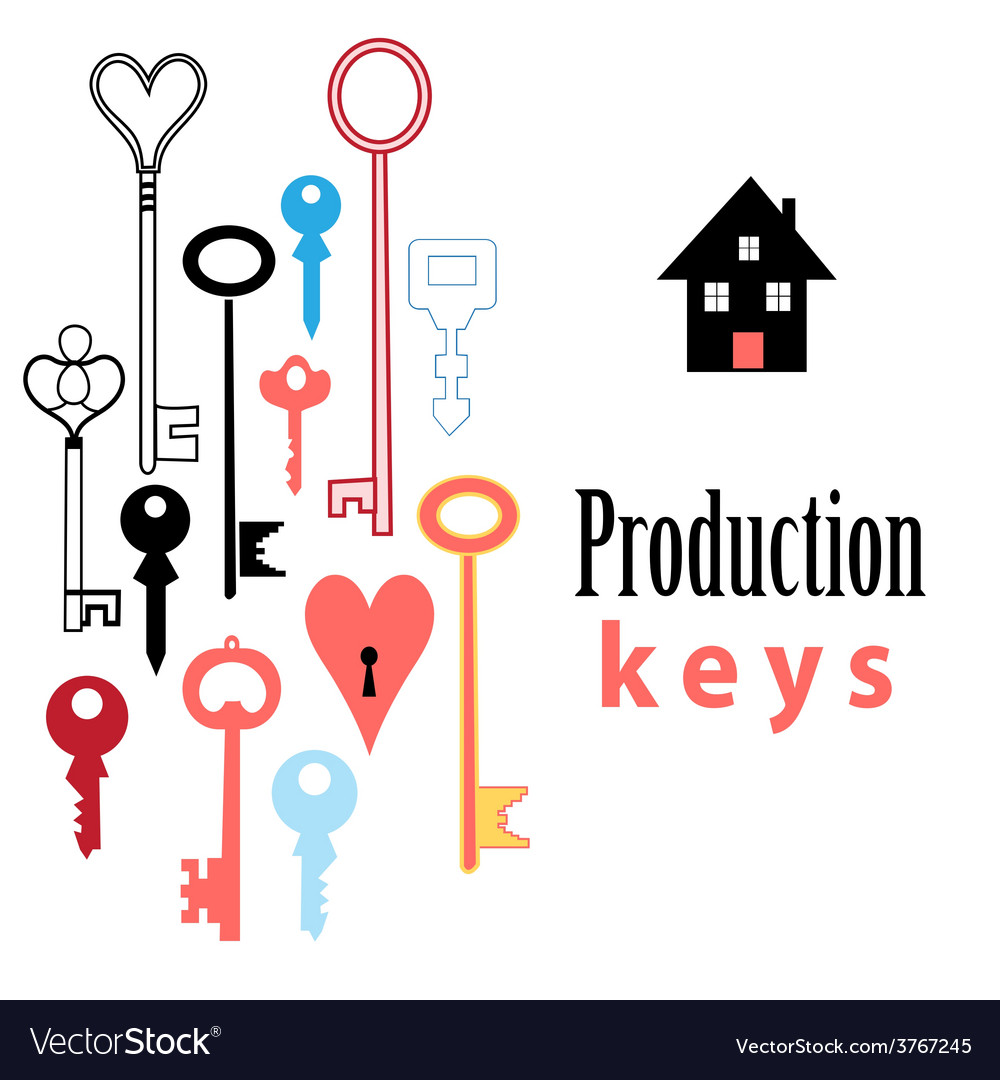 Background of different keys