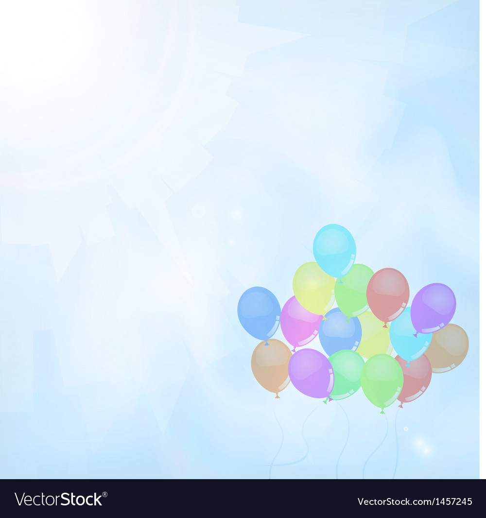 Background with multicolored balloons