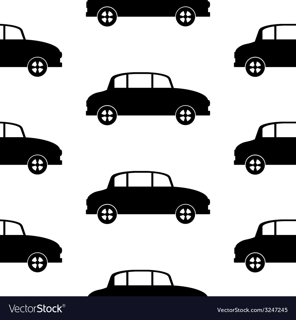 Car icon seamless pattern