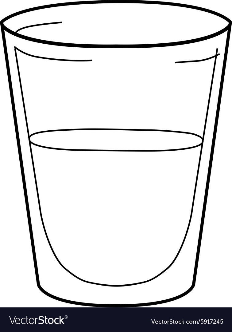 Glass water Royalty Free Vector Image - VectorStock