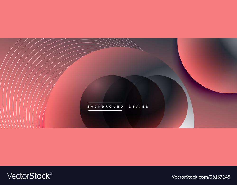 Gradient circles with shadows techno