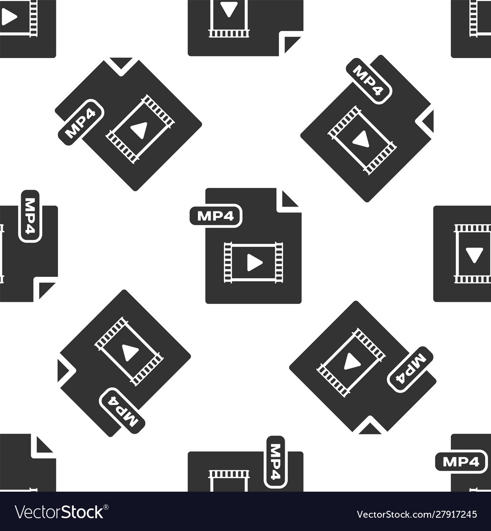 Grey mp4 file document download button icon