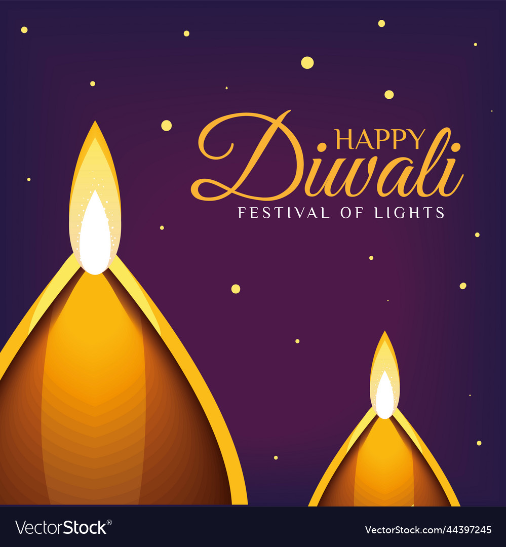 Happy diwali festival of lights theme