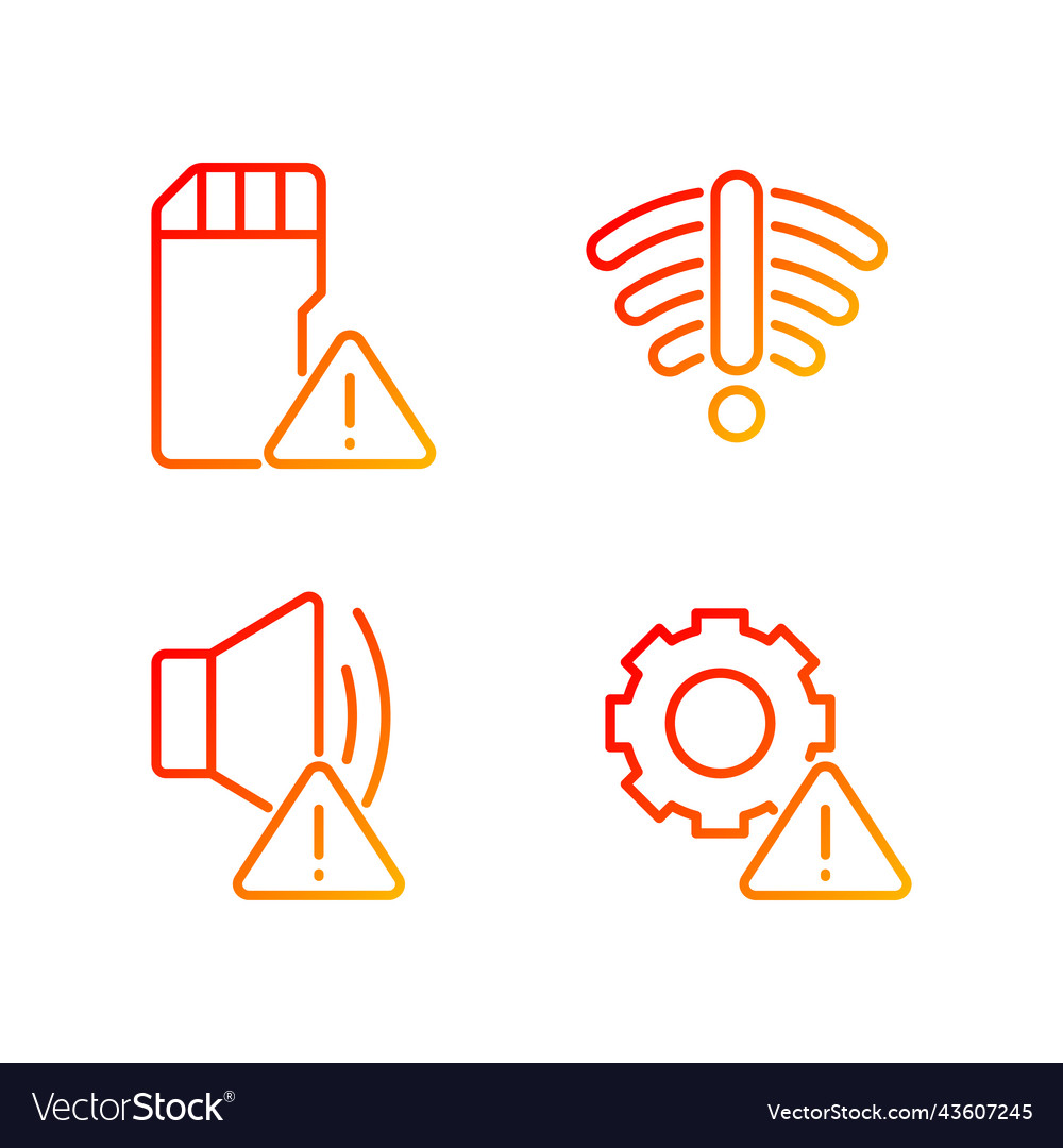 Hardware issues pixel perfect gradient linear vector image Hardware issues pixel perfect gradient linear