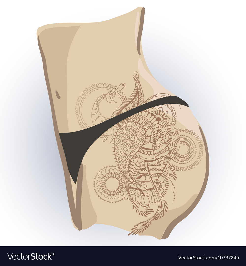 Mehndy peacock on tattoo templates