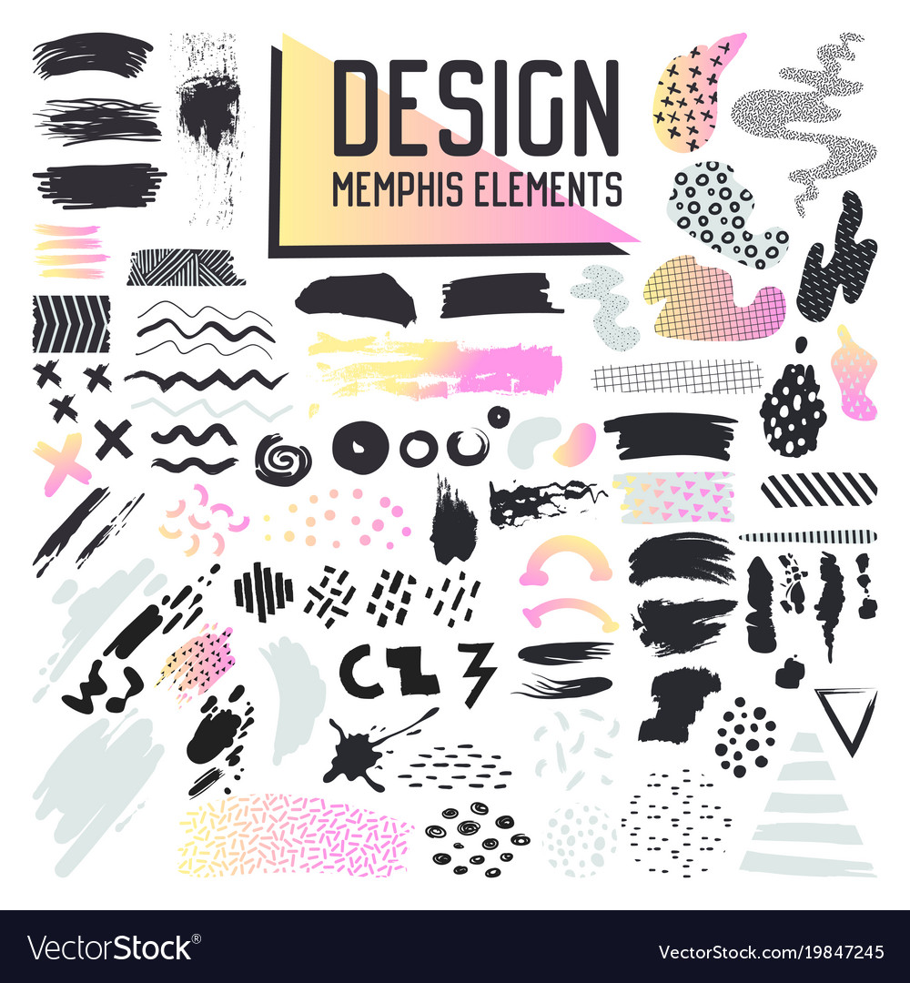 Memphis Style Pattern Elements