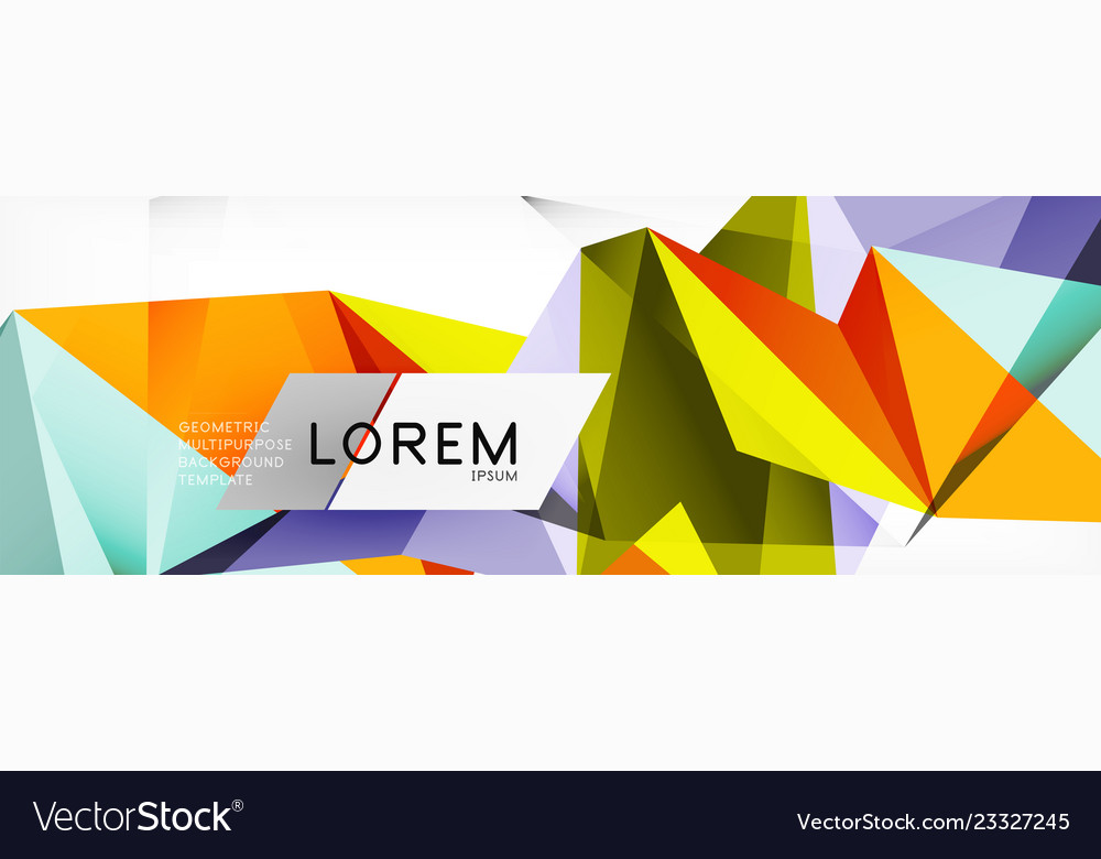 Mosaic triangular low poly style abstract Vector Image