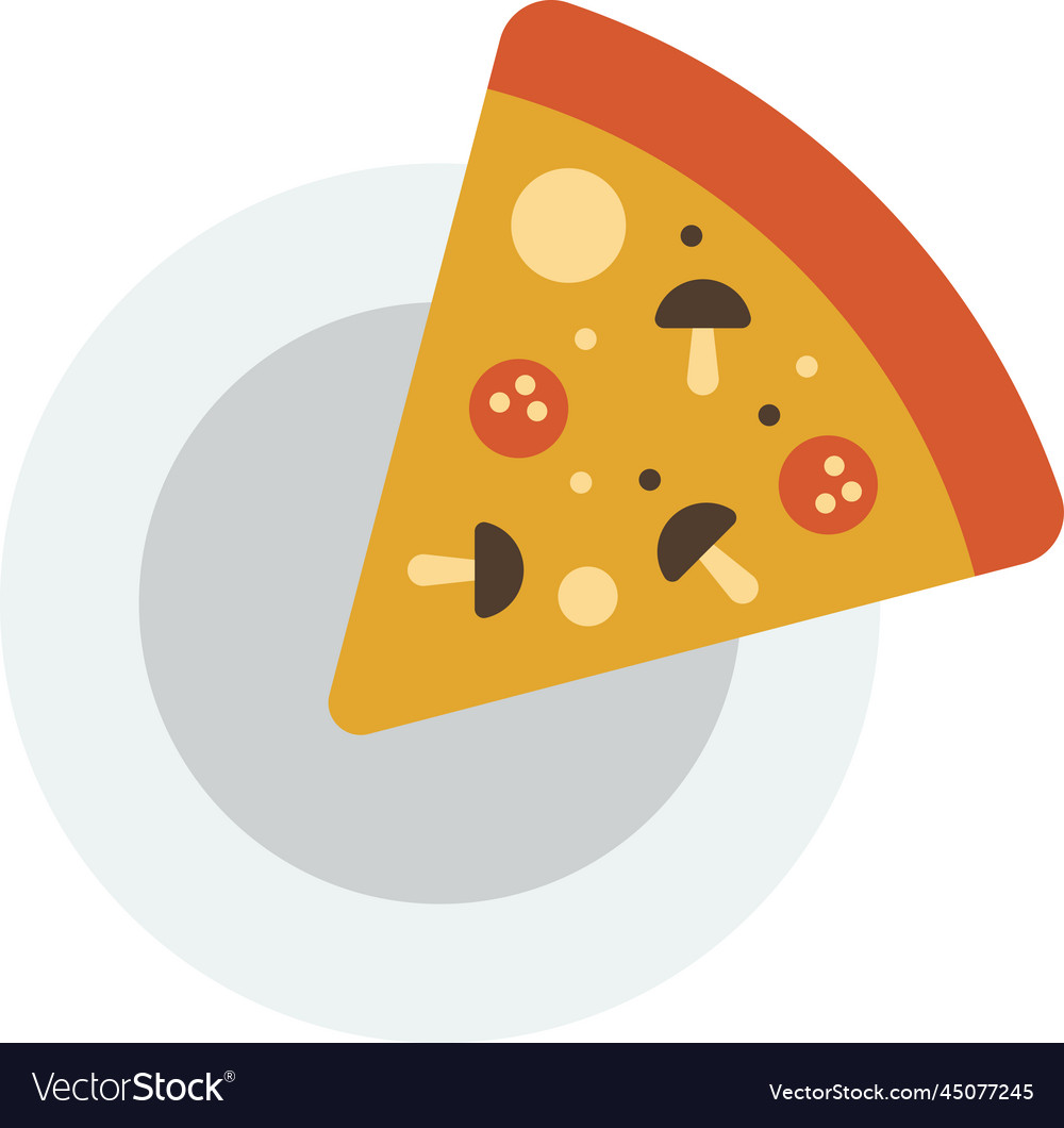 Pizza from above in minimal style