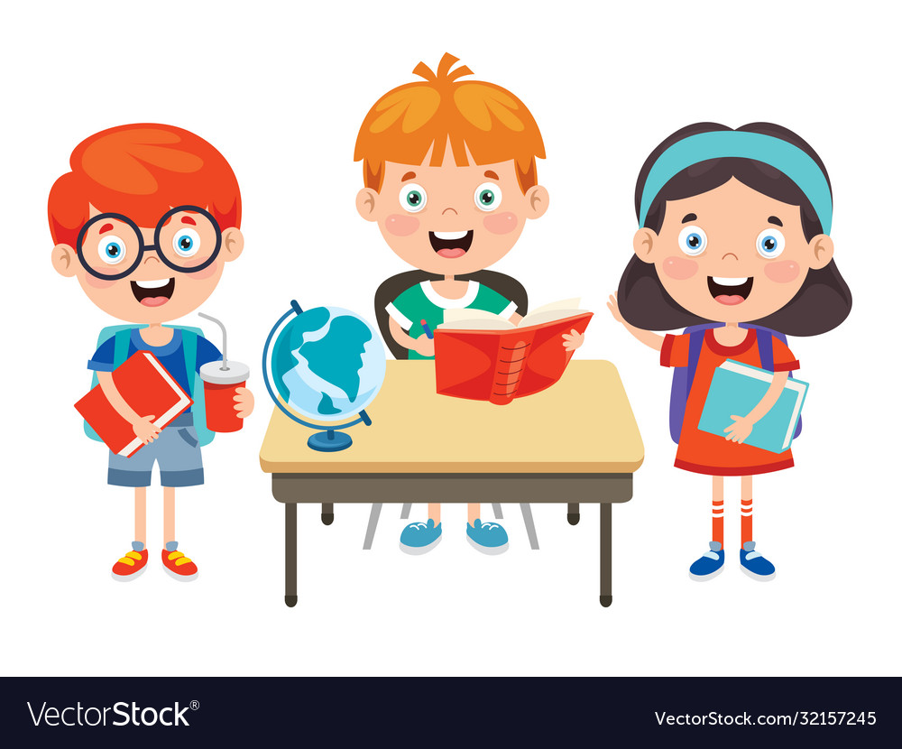 School children Royalty Free Vector Image - VectorStock