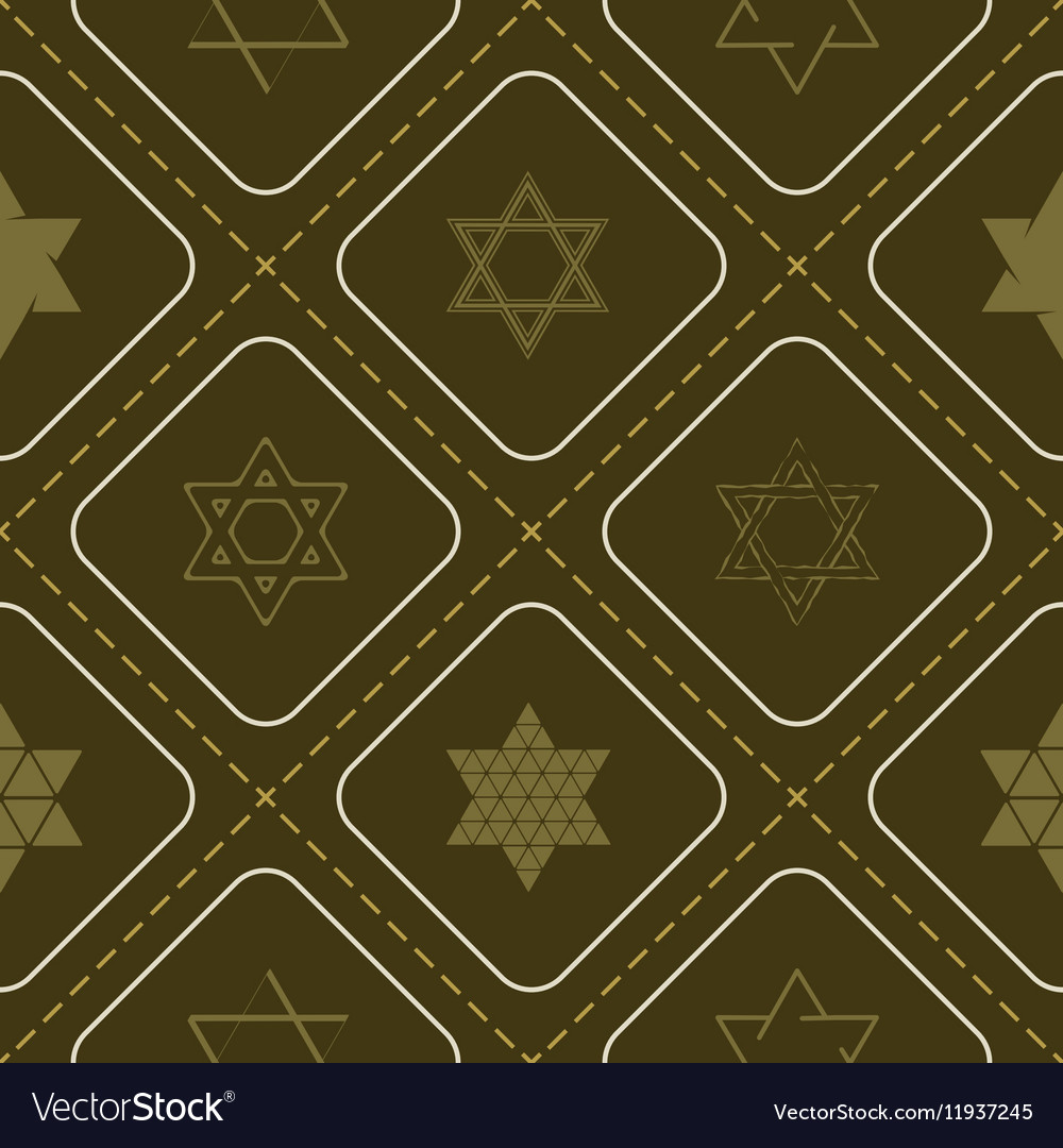 Seamless pattern with star of david Royalty Free Vector