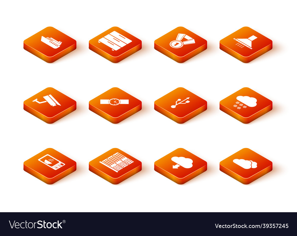 Set microwave oven server data web hosting Vector Image Set microwave oven server data web hosting