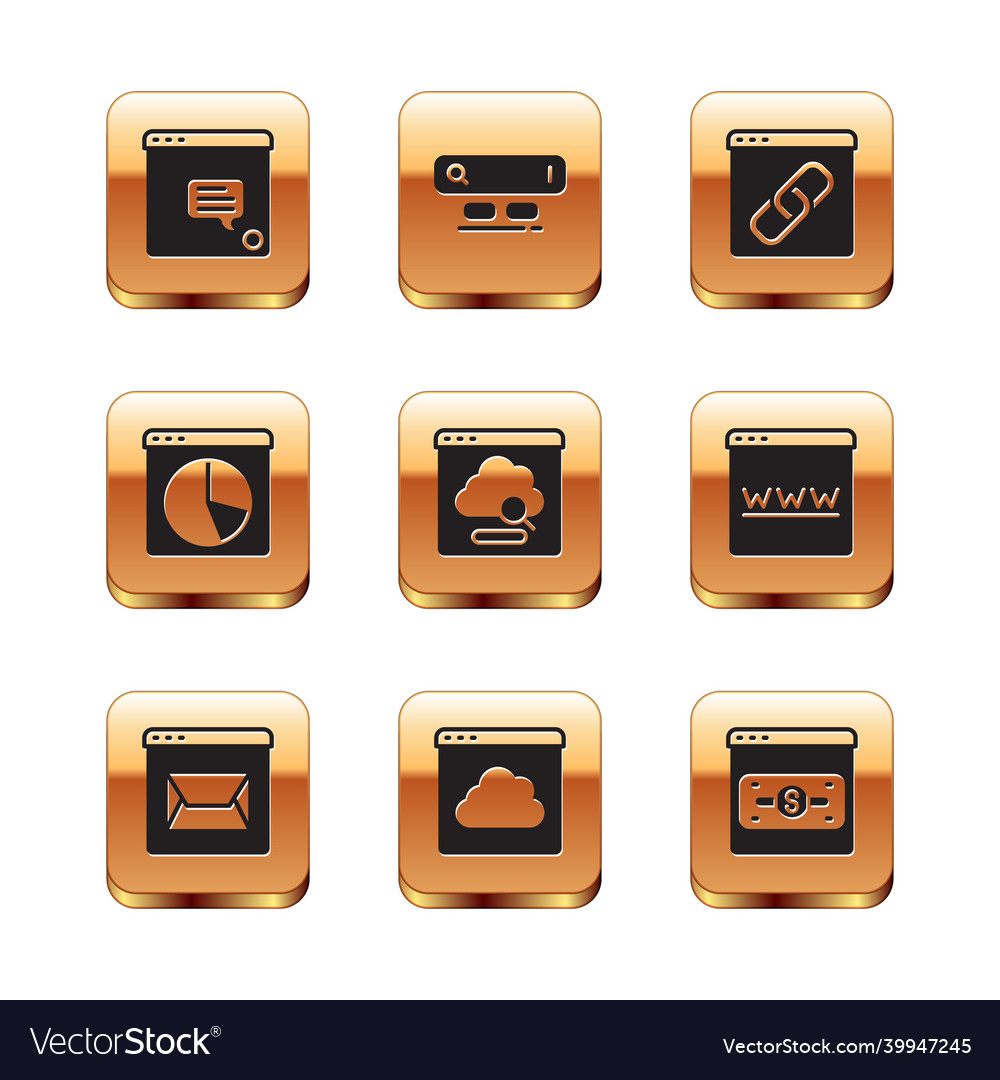 Set new chat messages notification website vector image Set new chat messages notification website
