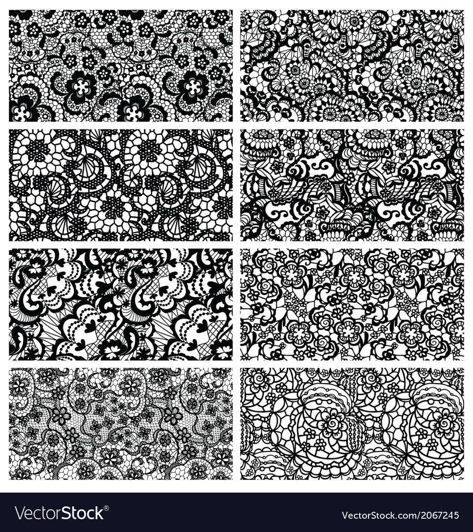 Set of lacy patterns