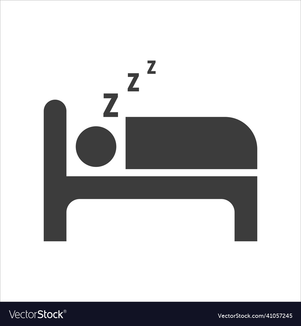 Sleep Icon On White Background Dream Sign Vector Image