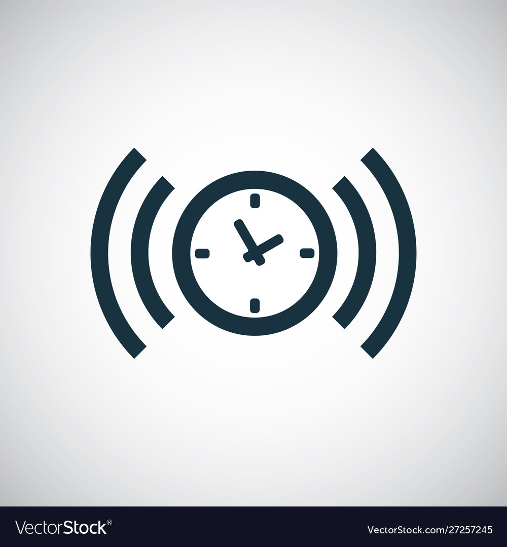 Time alarm icon for web and ui on white background
