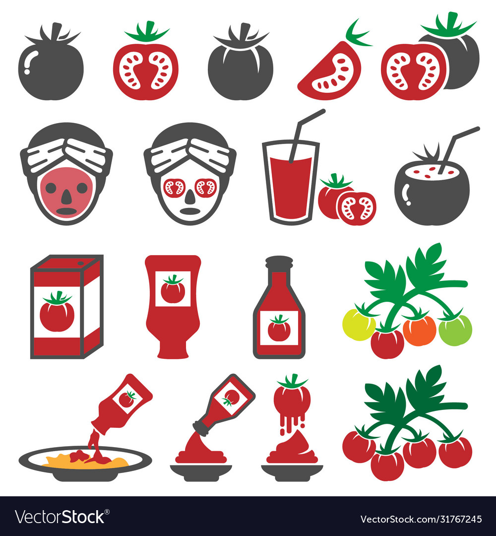 Tomato icon set