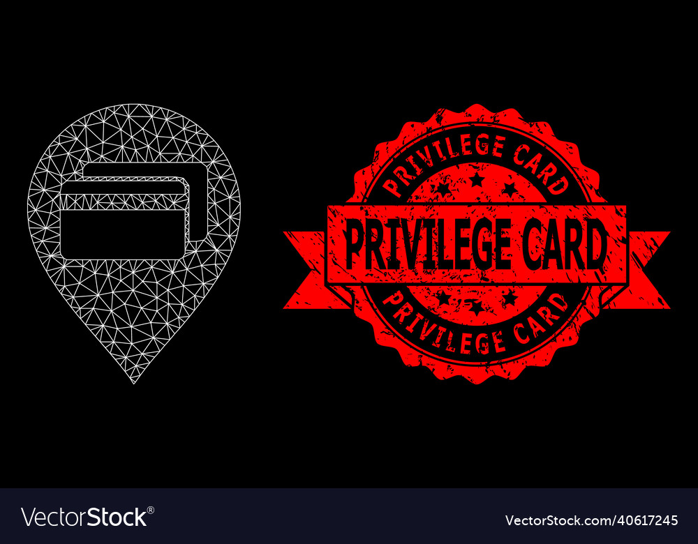Triangular net mesh bank card pointer image vector image Triangular net mesh bank card pointer image