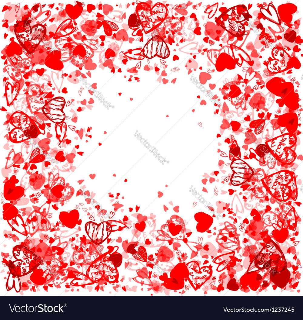 Valentine frame design with space for your text