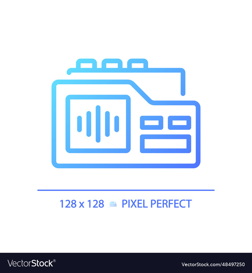 2d thin linear gradient voice recorder icon