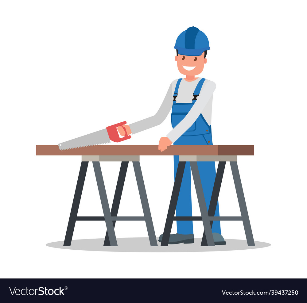 A man is construction worker in overalls vector image A man is construction worker in overalls