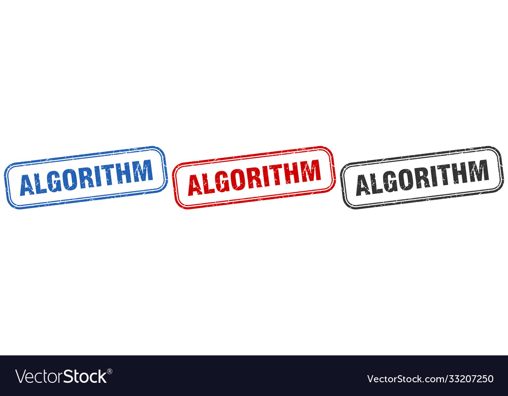 Algorithm square isolated sign set stamp