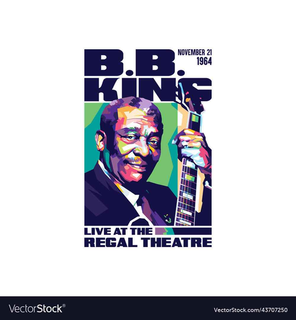 Bb king Royalty Free Vector Image - VectorStock
