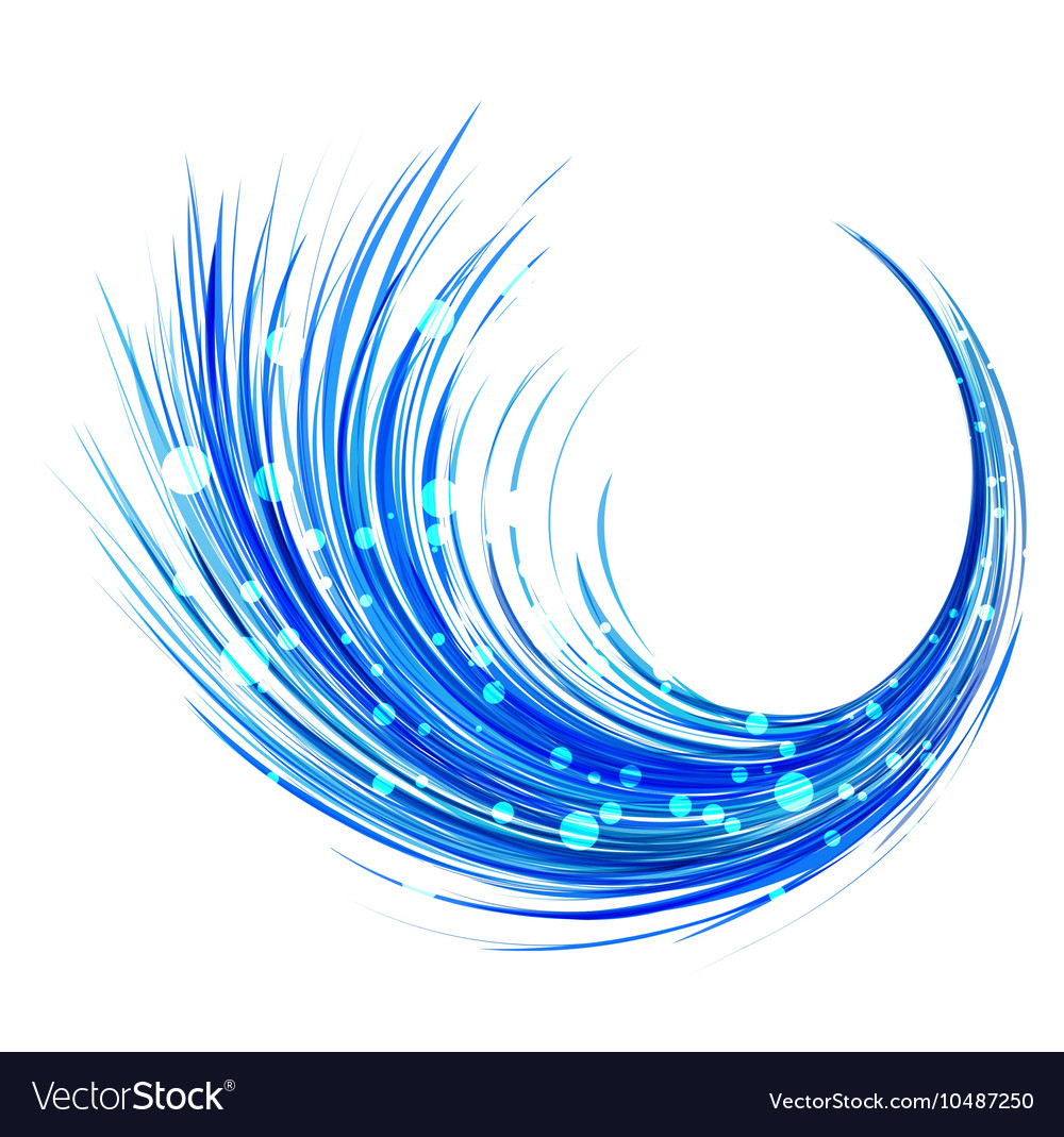 Blue waves Royalty Free Vector Image - VectorStock
