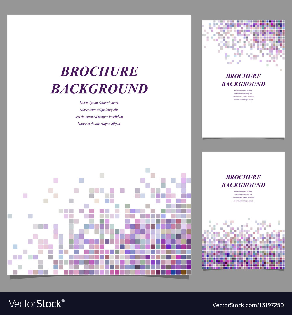 Colorful abstract tile mosaic brochure template Vector Image