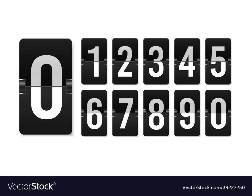 Countdown scoreboard numbers score