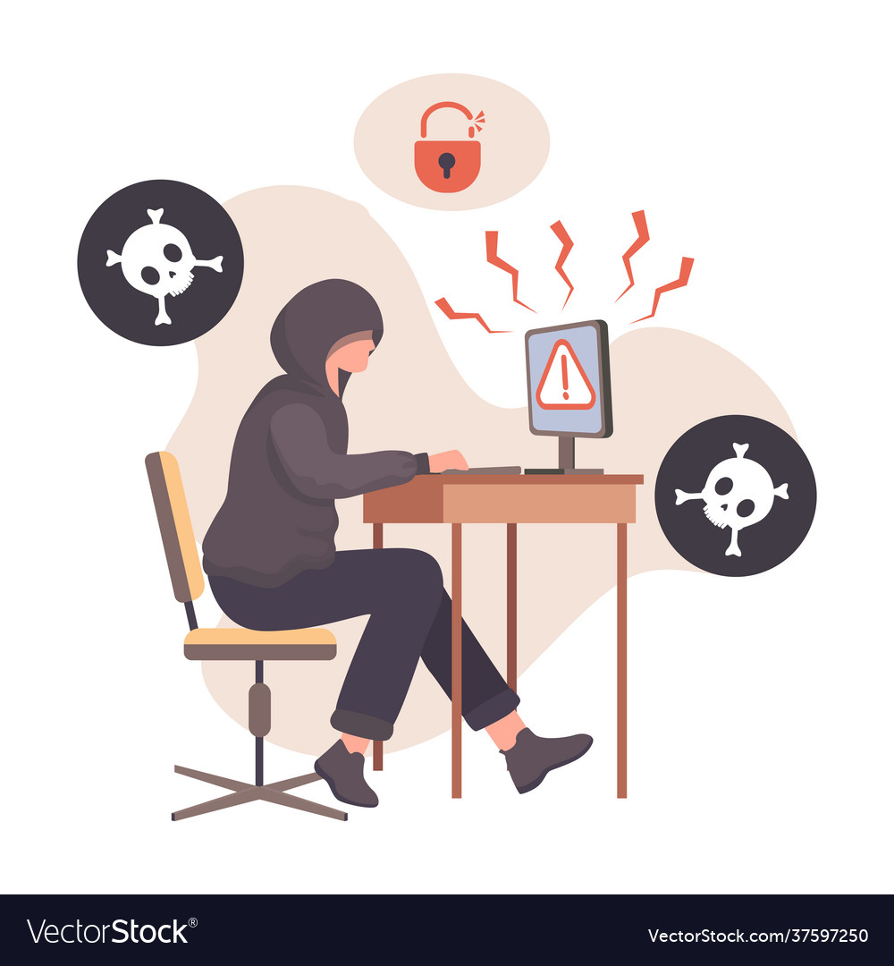 Cyber Attack: Hacker Stealing Data