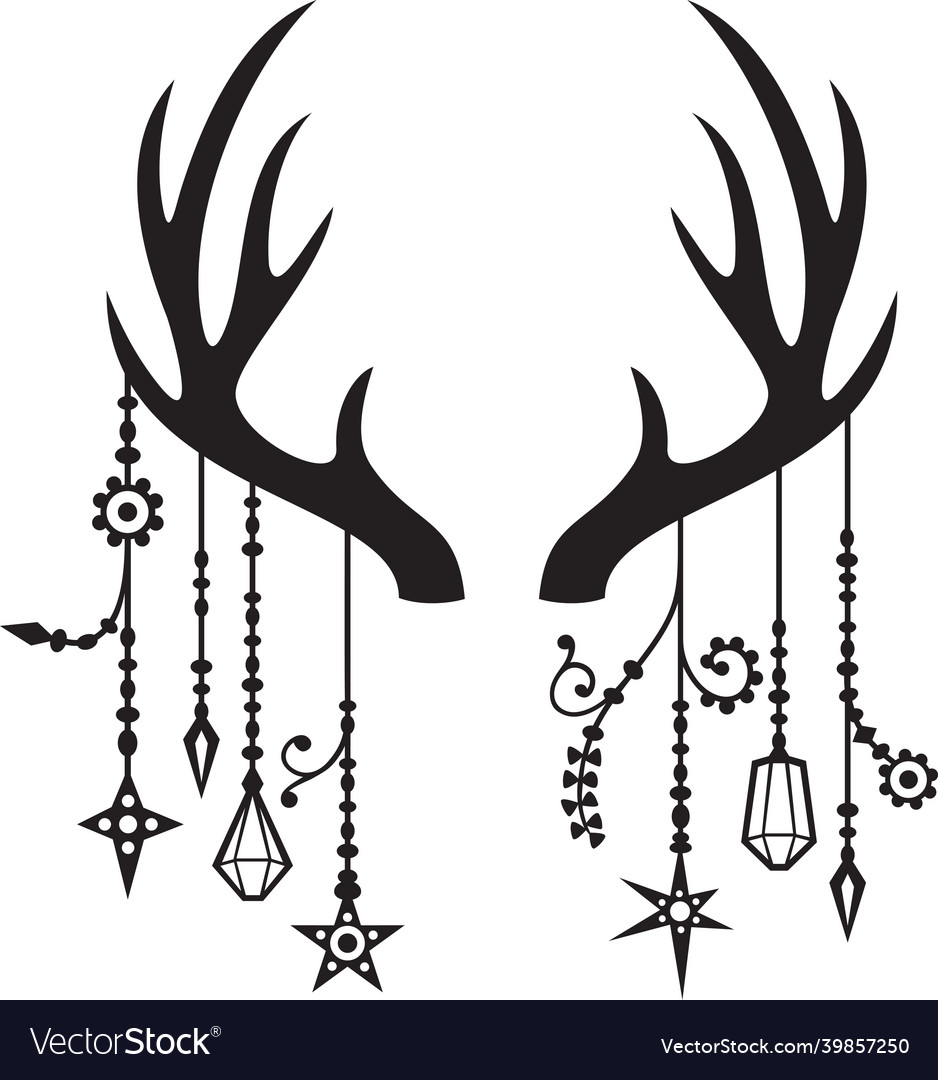 Deer Antlers Royalty Free Vector Image Vectorstock