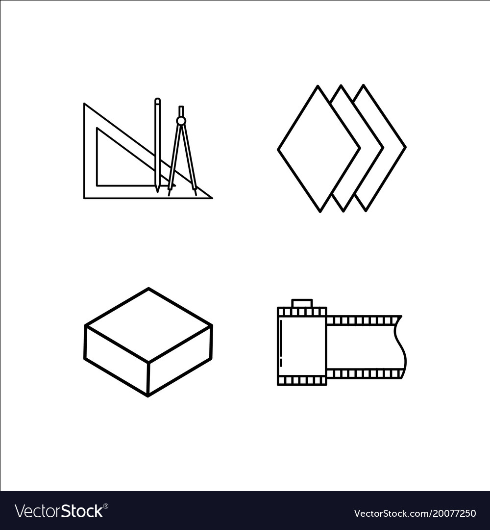Design und Studio einfache lineare Icon-Setsimple