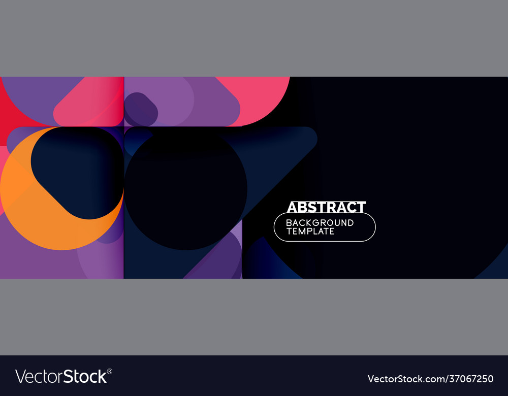 Flat geometric round shapes and dynamic lines
