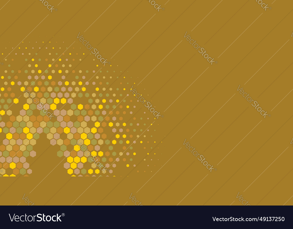 Geometric multi size hexagon with color