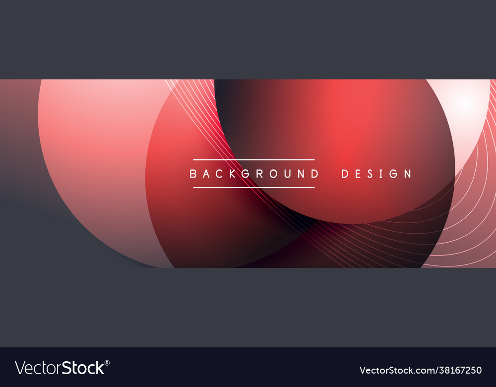 Gradient circles with shadows techno vector image Gradient circles with shadows techno